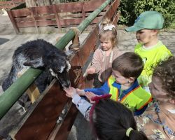 dzieci i dorośli podczas warsztatów i zwiedzania ogrodu zoobotanicznego