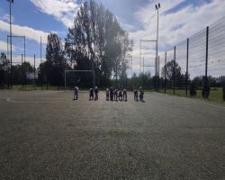 dzieci ćwiczą na sprzęcie gimnastycznym