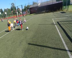 dzieci ćwiczą na sprzęcie gimnastycznym