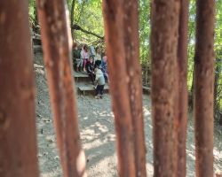 dzieci podczas warsztatów w skłudzewie