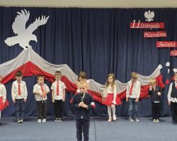 dzieci i dorośli podczas obchodów dnia niepodległości