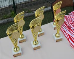 dzieci i rodzice pokonują konkurencje na Olimpiadzie