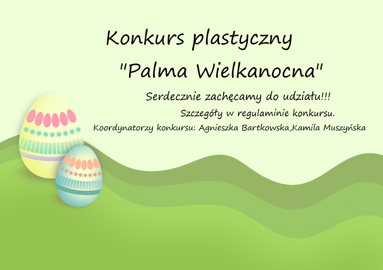 plakat promujący konkurs na palmę wielkanocną