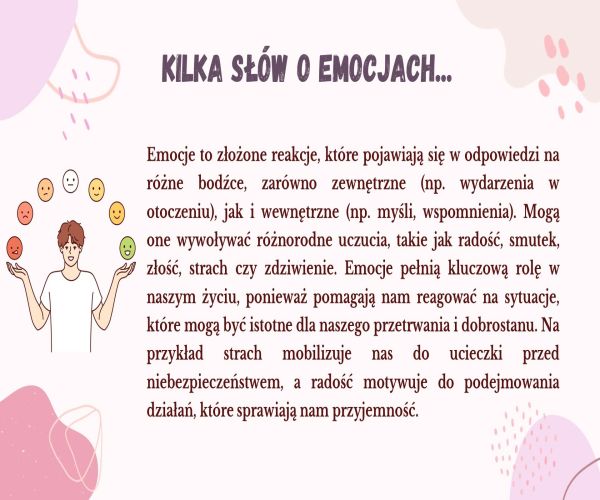 grafika z opisem kilka słów o emocjach